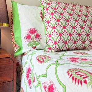 Gulzar Grace Pink King Size Bedsheet