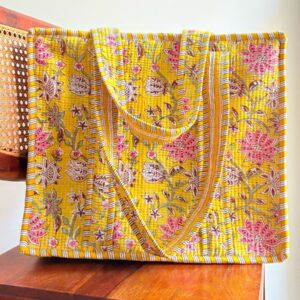 Kesari Tote bag with Zip closure