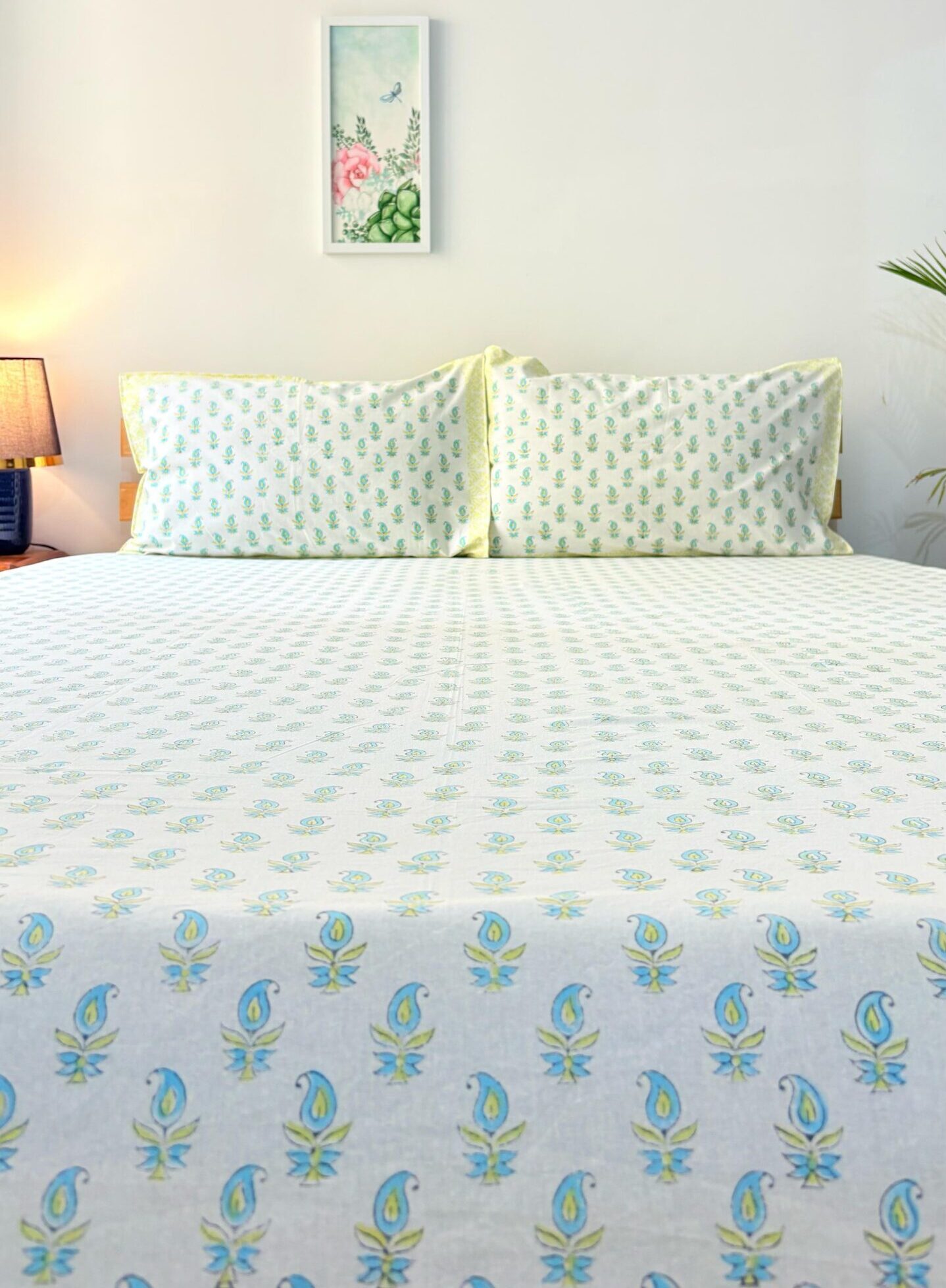 Neel Kamal Handblock King Size Bedsheet - Image 2