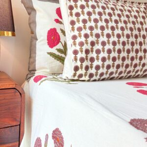 Ruby Harvest King Size Bedsheet